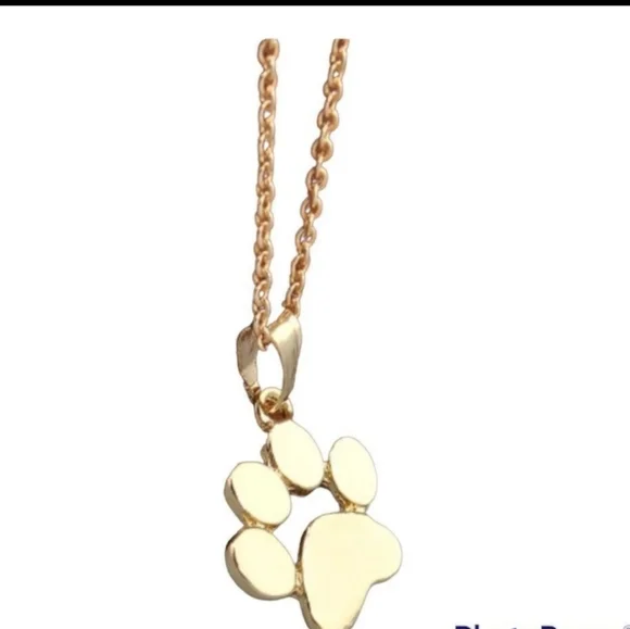 Paw Charm Necklace Peach color with 18-22"inch gold chain. Unisex Womens Mens K… - Picture 11 of 16